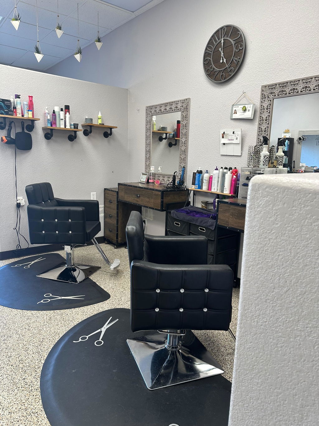 OmySalon SC1701 Heavy Duty Hydraulic Hair Stylist Salon Chair w/Diamond Accents