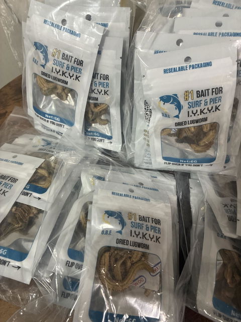 O.B.E Premium Dried Lugworms | Saltwater Fishing Bait