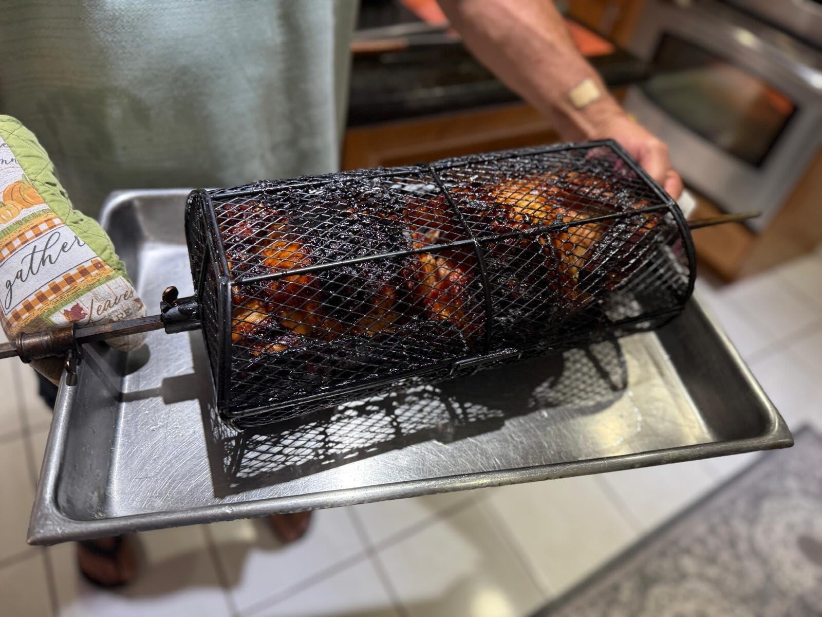 onlyfire Stainless Steel Rotisserie Basket Grill Fits for Gas