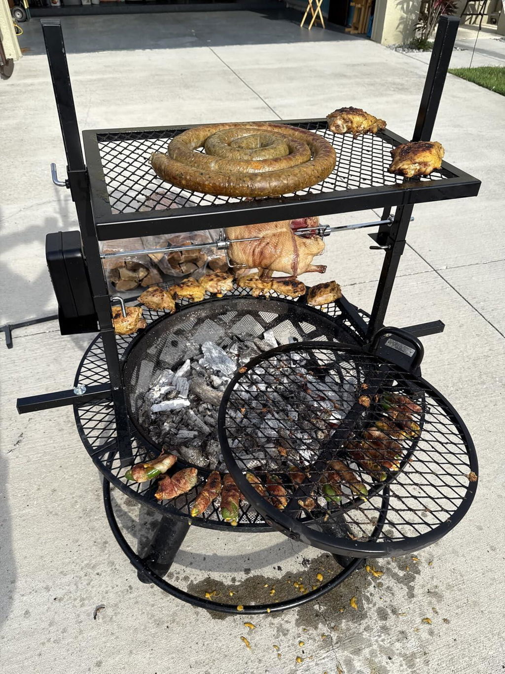 Onlyfire Universele Rotisserie-motorhouder – 7,6 Cm Afstand, Zwart, Geschikt Voor De Meeste BBQ's