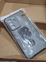 Samsung Galaxy A56 Cover - Gray - New High Grade Quality Armor Case With Metal Ring And KickStand