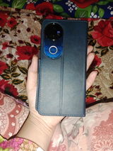 Vivo V50 Cover - Blue - Premium Business Series Magnetic Leather Wallet Flip book Card Slots Soft Case