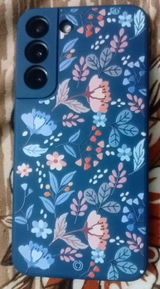 Samsung Galaxy S22 5G Cover - Blue - D1 - ONation Floral Series - HQ Liquid Silicone Soft Case