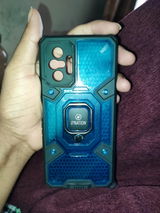 Xiaomi Redmi Note 10 Pro 4G Cover - Blue - ONation BIBERCAS Series - Honeycomb Shockproof Space Capsule With Magnetic Ring Holder Soft Case