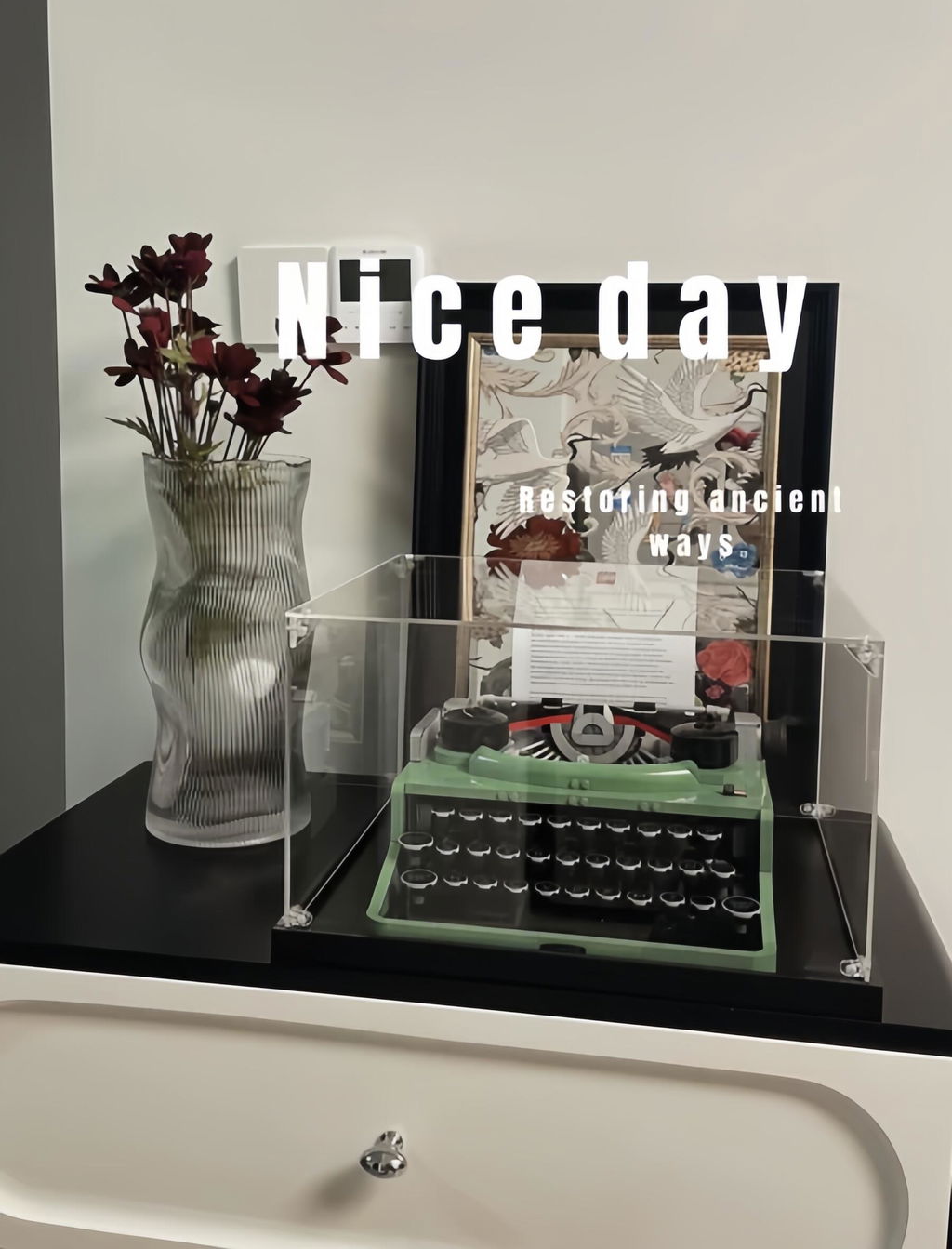 Acrylic Display Case for LEGO® Typewriter 21327