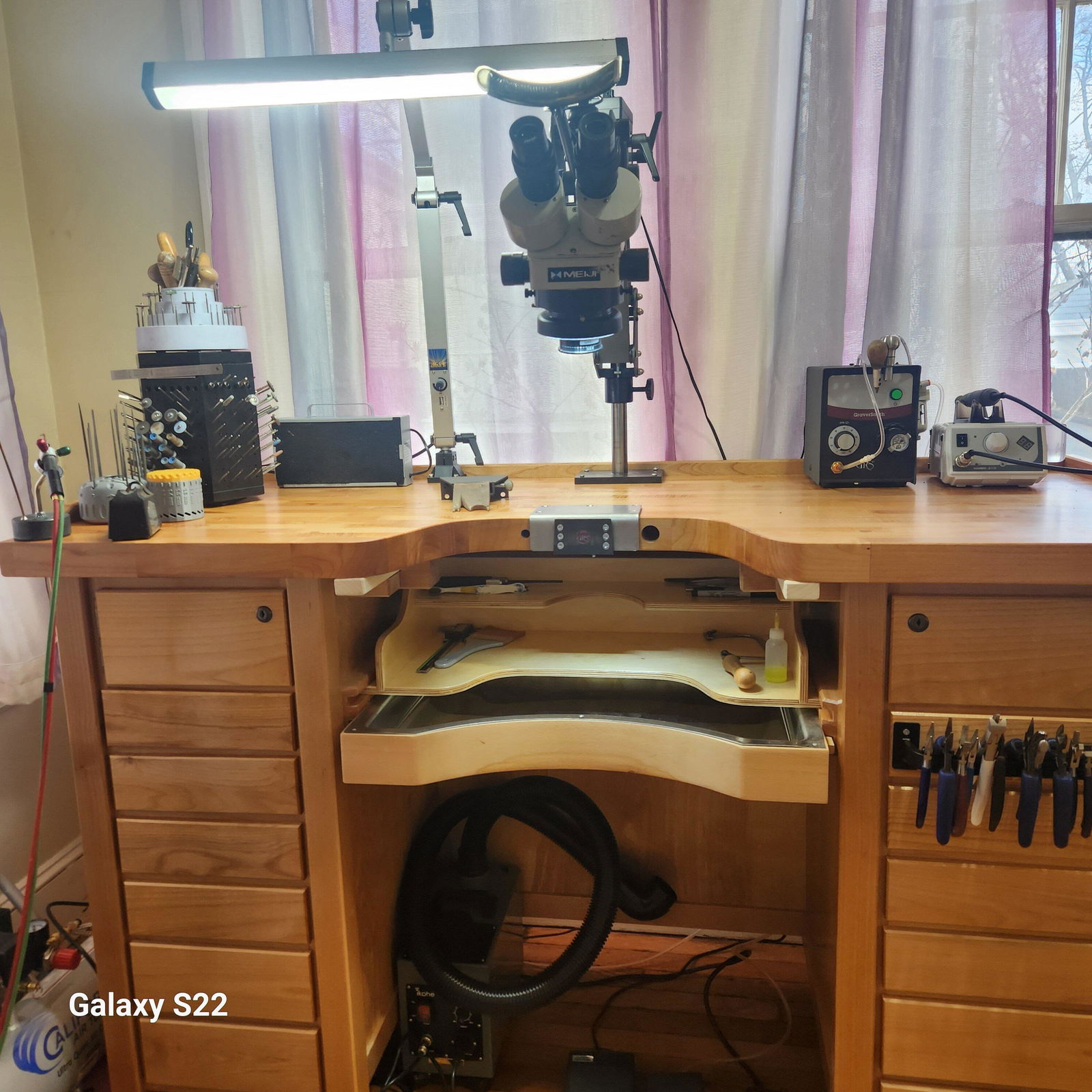 John Frei Maple Jeweler's Workbench – Single Bank Custom Bench