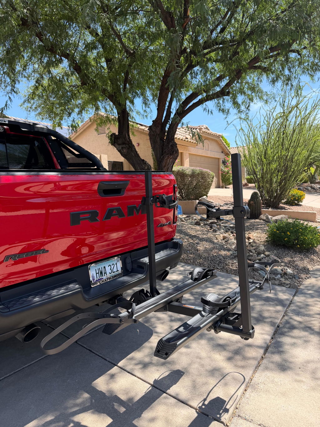 2-Bike Hitch E-Bike Rack with Ramp, Easy Fold and Tilt
