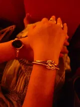 Double Love Knot Cuff Bracelet