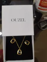 Black Onyx Stone Necklace and Earrings Set