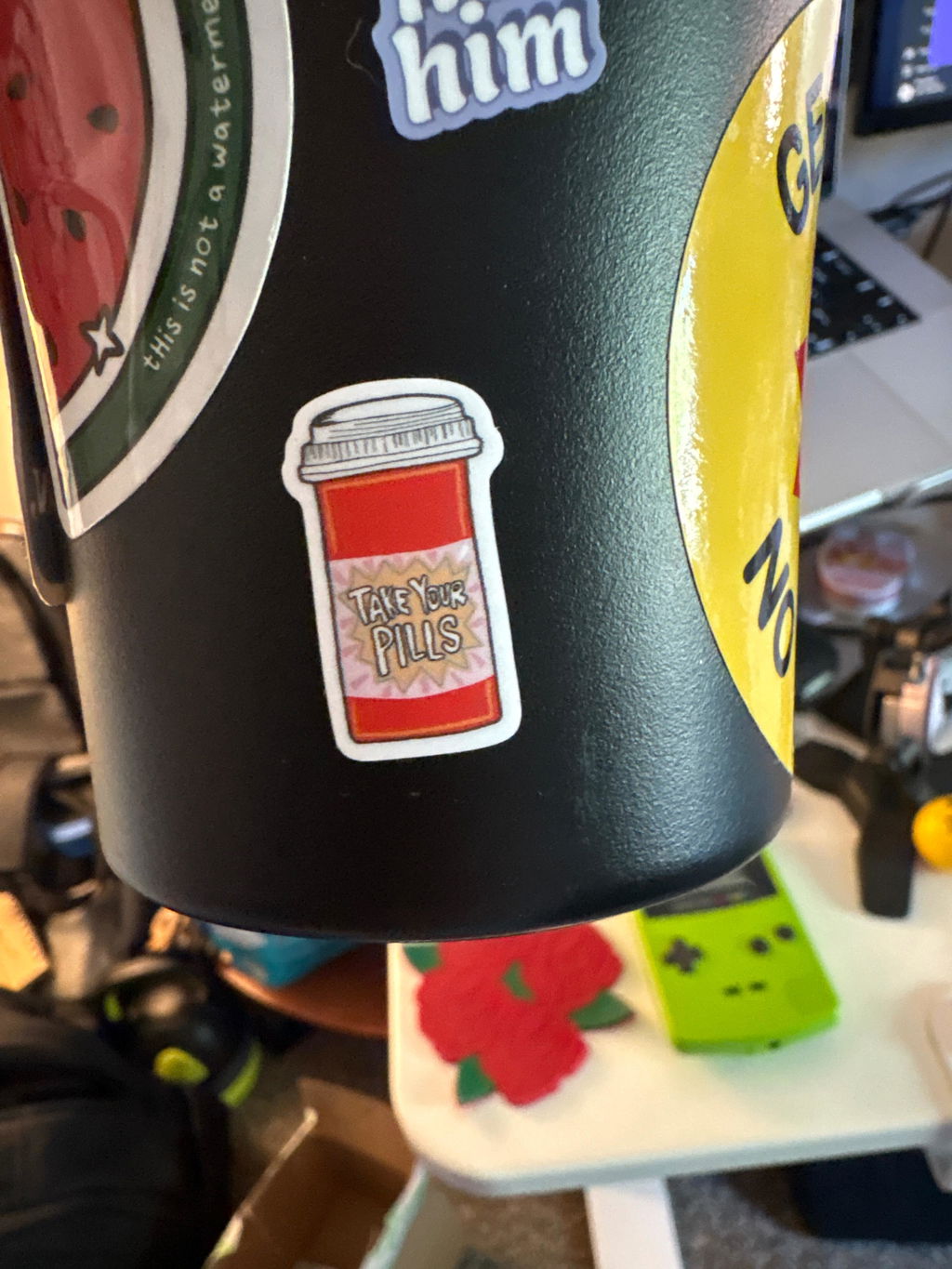 Mini Take Your Pills Sticker