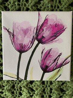 Mini Violet Tulips