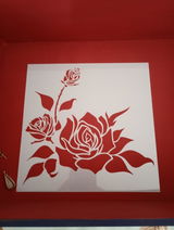 Stencil Litoarte 20x20 STXX-040 Rosas com Botões