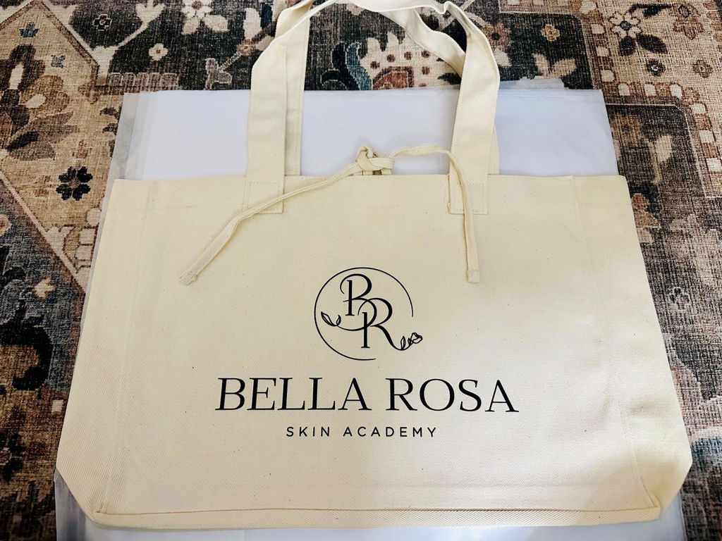 Large City Tote Bags – 18"W x 14"H x 4"L Personalized Cotton Bags With Logo