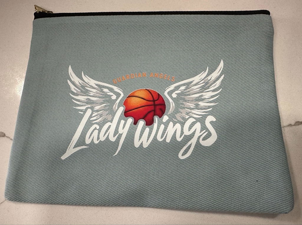 Clutch Bag White 8"x6" – Custom Logo Cotton Makeup & Personalized Cosmetic Pouch
