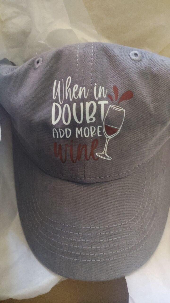 Customer photo — Wine Is Cheaper Than Therapy Baseball Cap