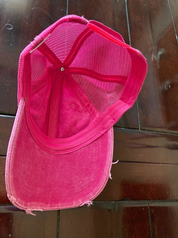 Customer photo of Unisex Distressed Washed Baseball Cap: Summer Breathable Sun Protection Hat, New Casual Hollow Mesh Design