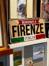 Italy License Plate Metal Print • Italian City Comune Province Tin Sign