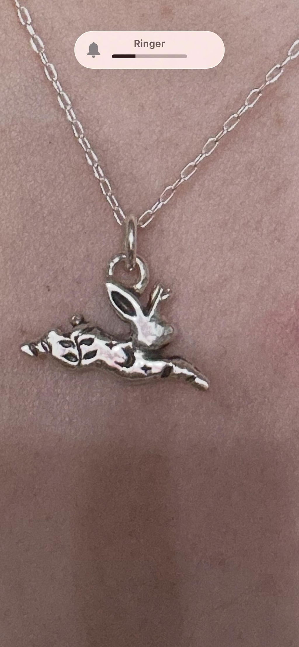Leaping Rabbit or Jackalope Pendant