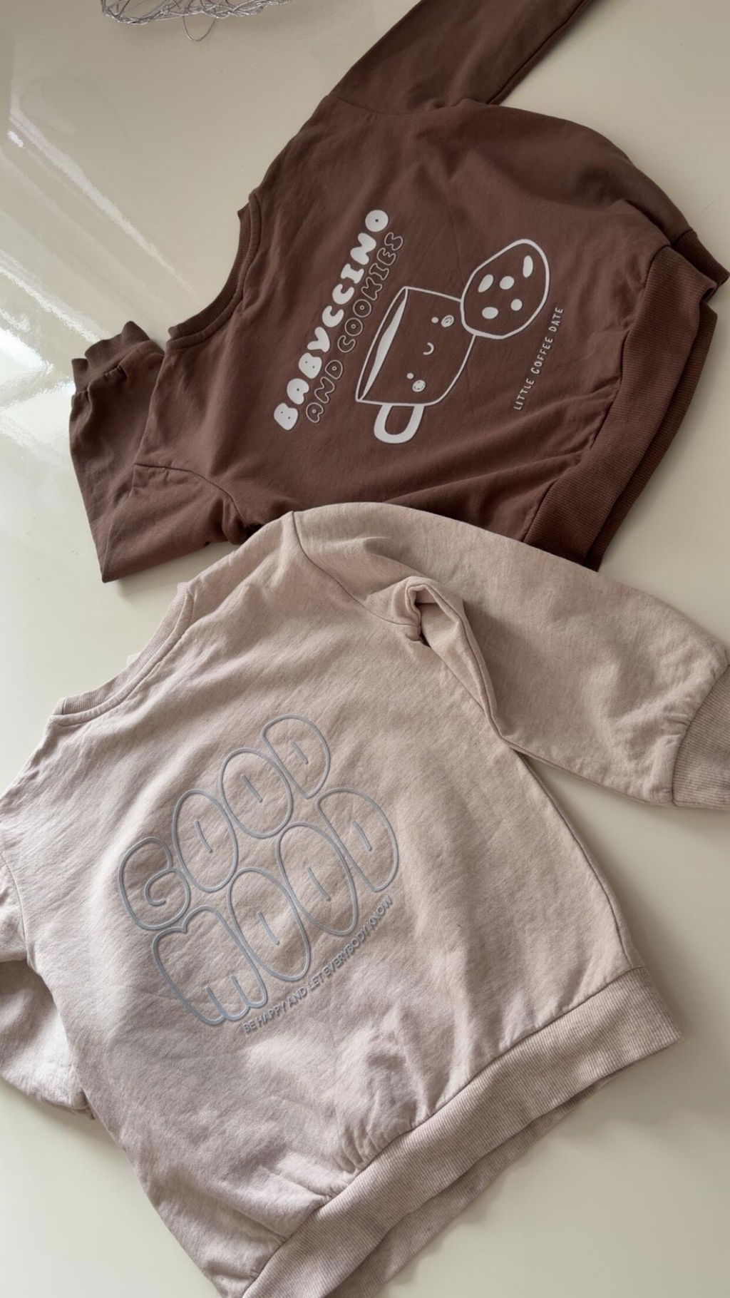 Flock-Patch - babyccino & cookies *iron-on*