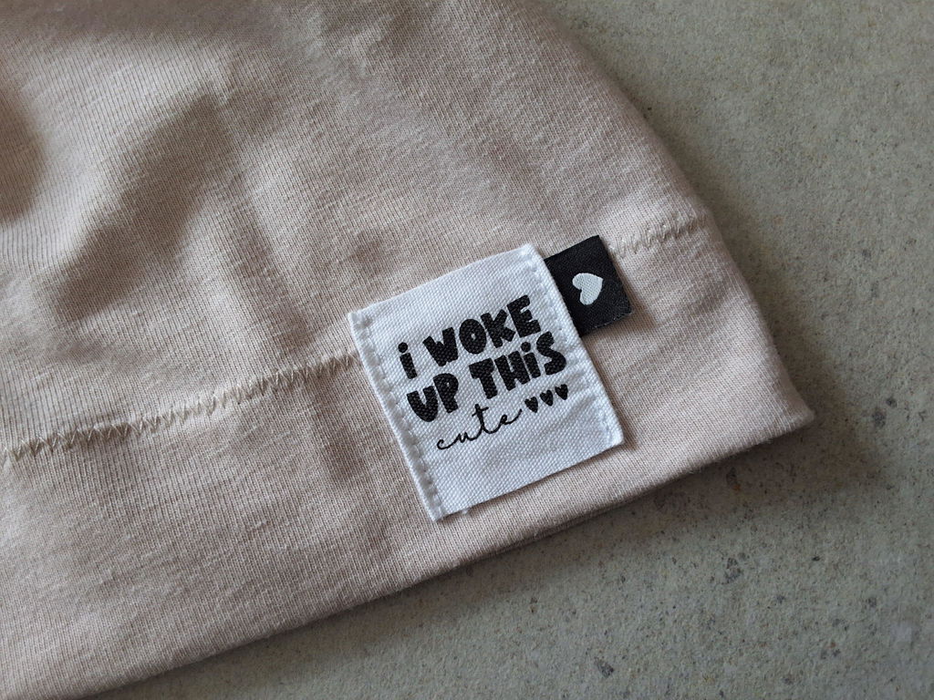 Baumwolllabel *I woke up this cute*