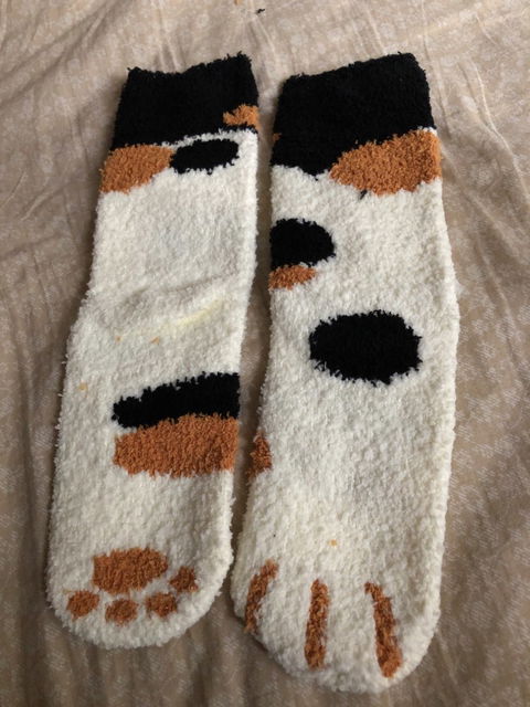 PawPrint Fuzzy Socks
