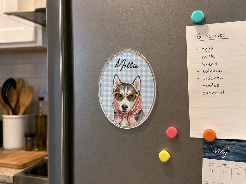 Paws Portrait Watercolor - Personalized Acrylic Fridge Magnet