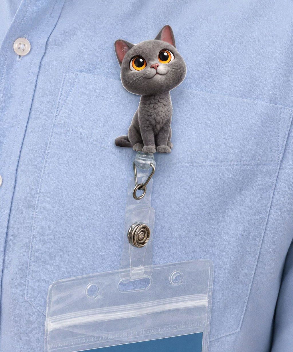 Carry You While I Am Working - Personalized Acrylic Badge Reel