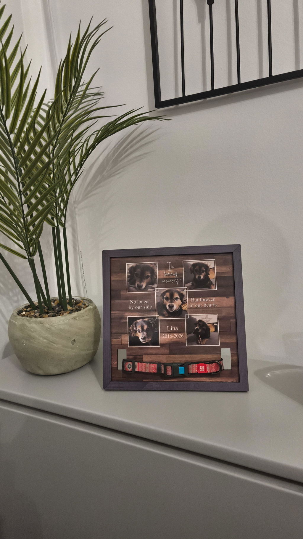 No Longer By Our Side - Personalized Collar Frame