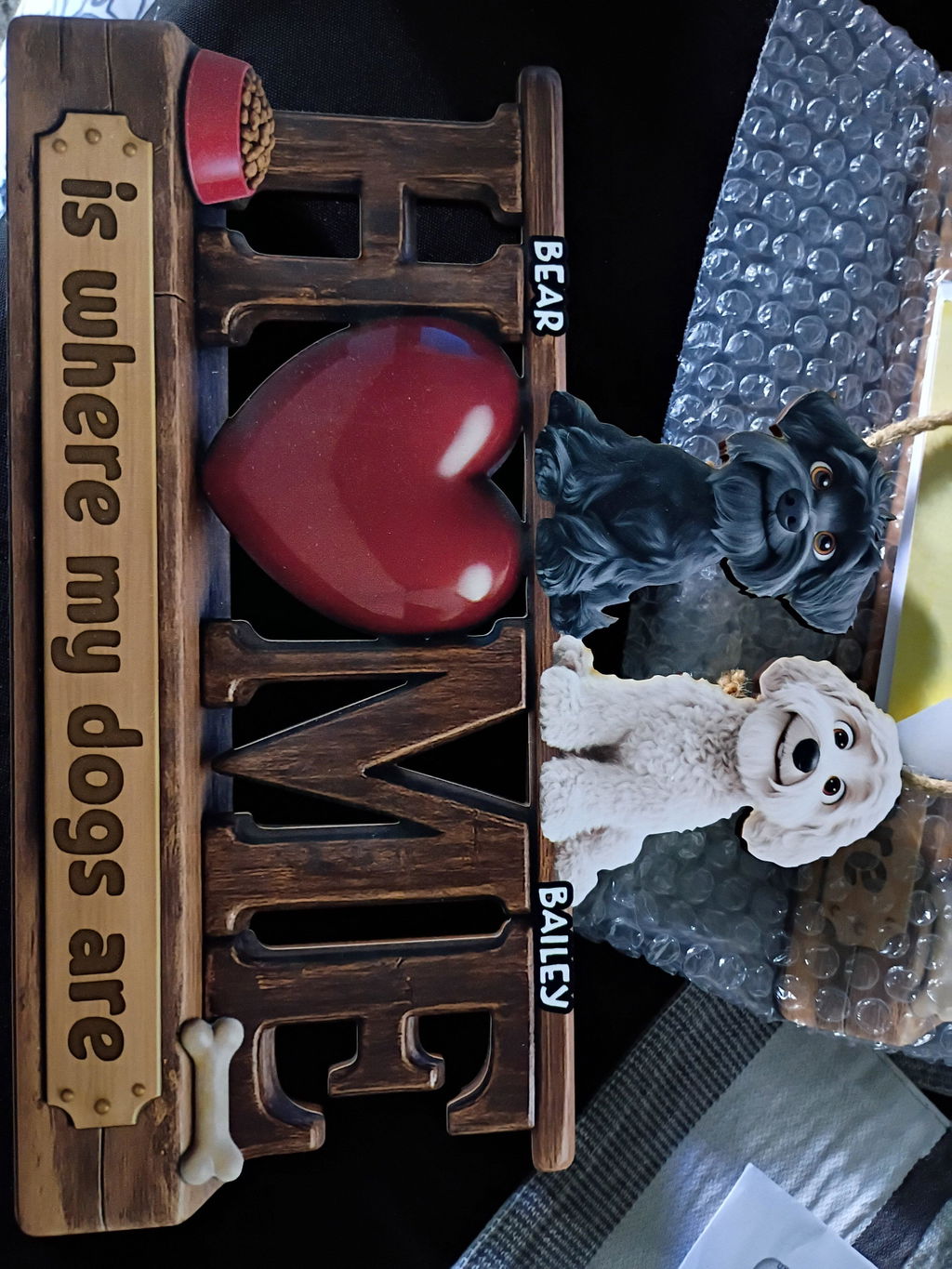 Dogs Make It Home - Personalized Wood Sign