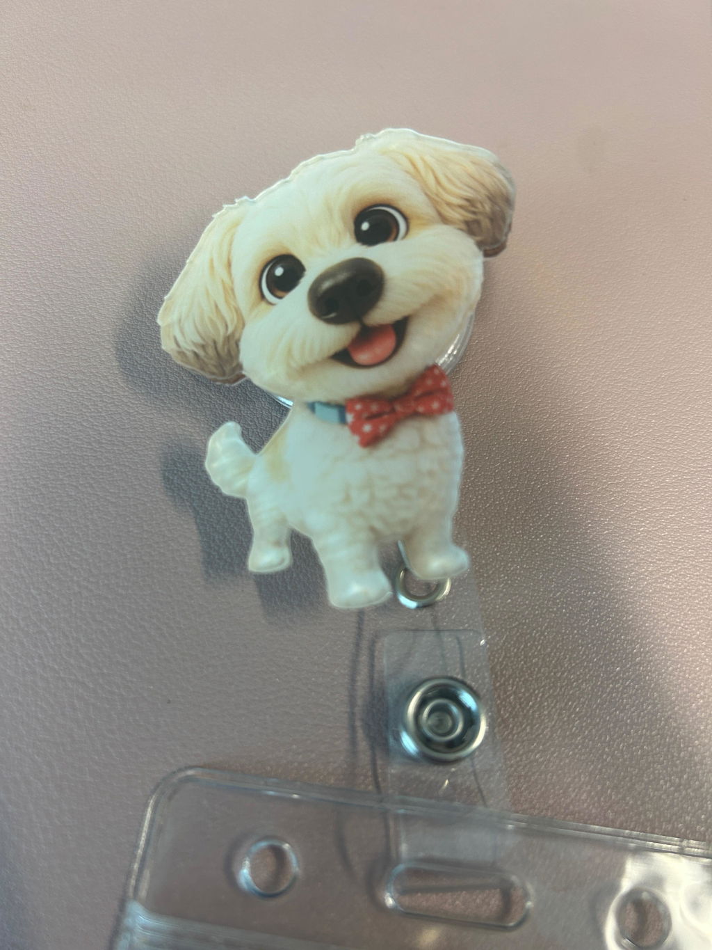 Custom Photo Nurse ID Holder, Graduation Christmas Birthday Gifts for Dog Lovers • Carry You While I Am Working - Personalized Acrylic Badge Reel