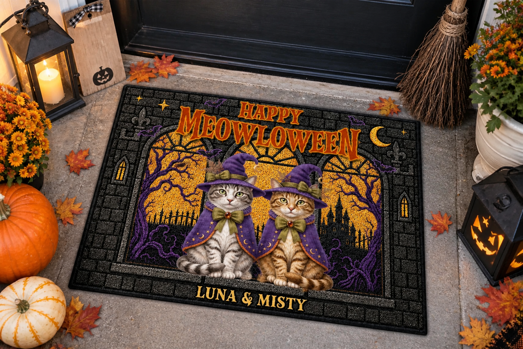 Beware Of Little Meownsters - Personalized Doormat