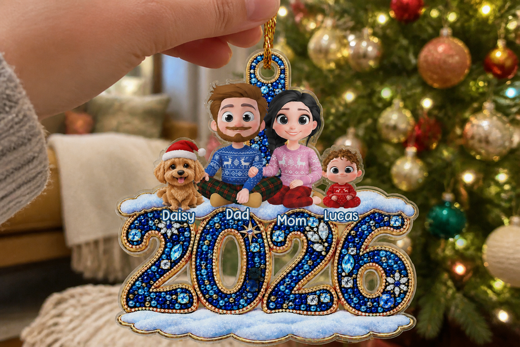 Custom Christmas Decor Home Birthday Gifts For Dog Lovers • A New Chapter Begins - Personalized Acrylic Ornament