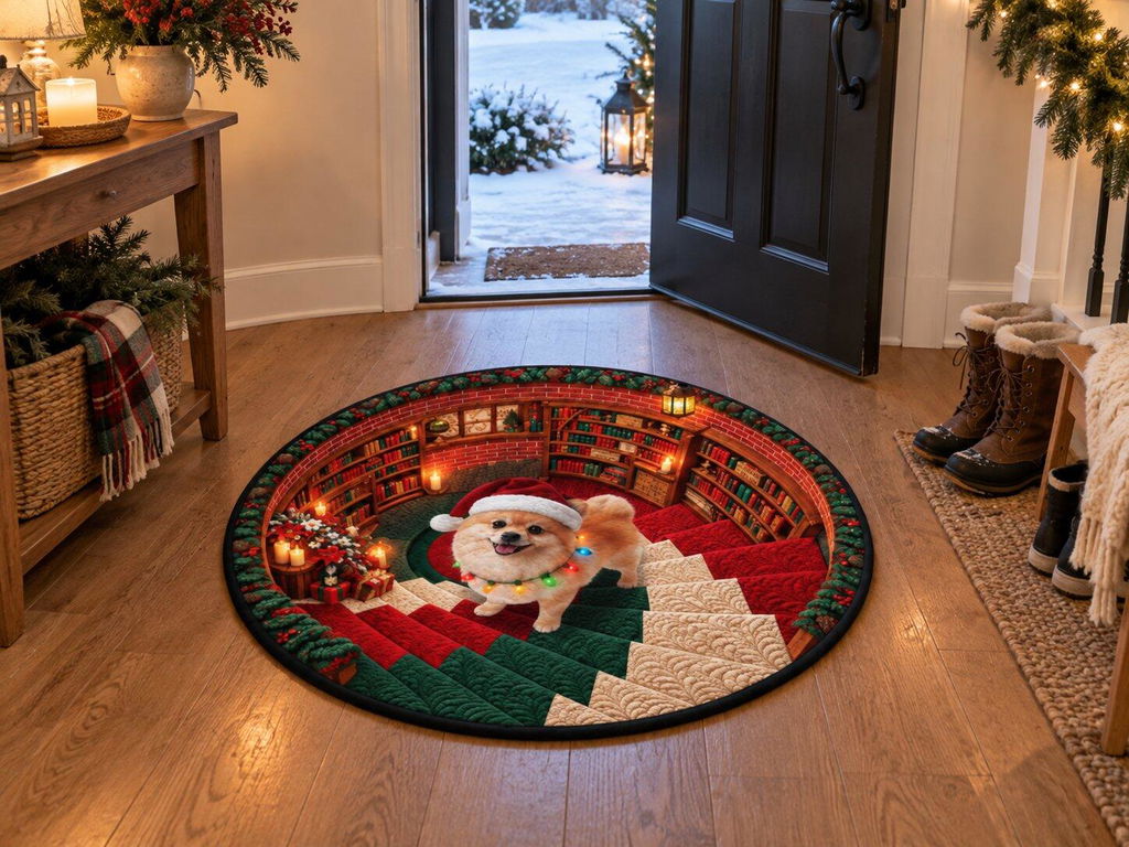 Home For The Pawlidays - Personalized Quilted Mat
