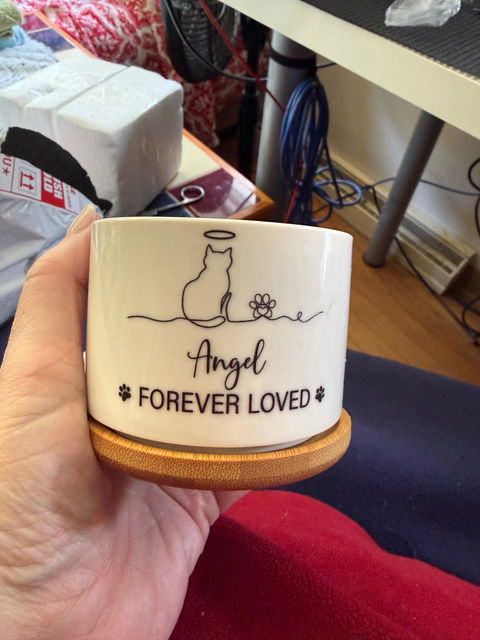Forever Loved Cat - Personalized Plant Pot, Gift For Cat Lover, Memorial Gift
