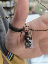 bewitch // mini spell jar glass bottle pendant necklace