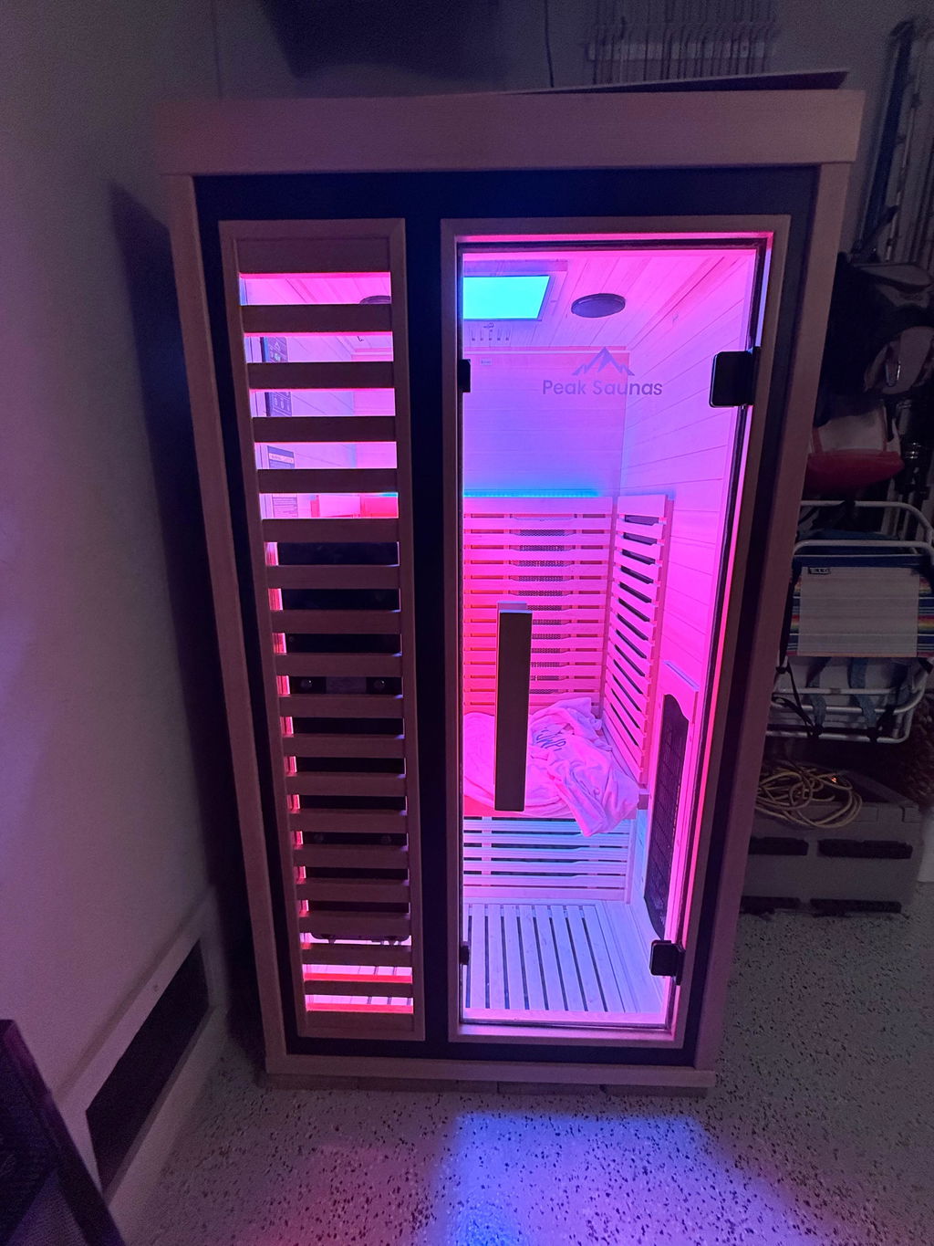 Shasta 1-Person Full Spectrum Infrared Sauna with Full-Body Medical-Grade Red Light Therapy & Smart WiFi App Control