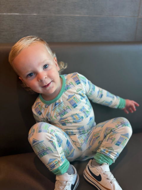 Home Sweet Nola Green Two-Piece Long Set