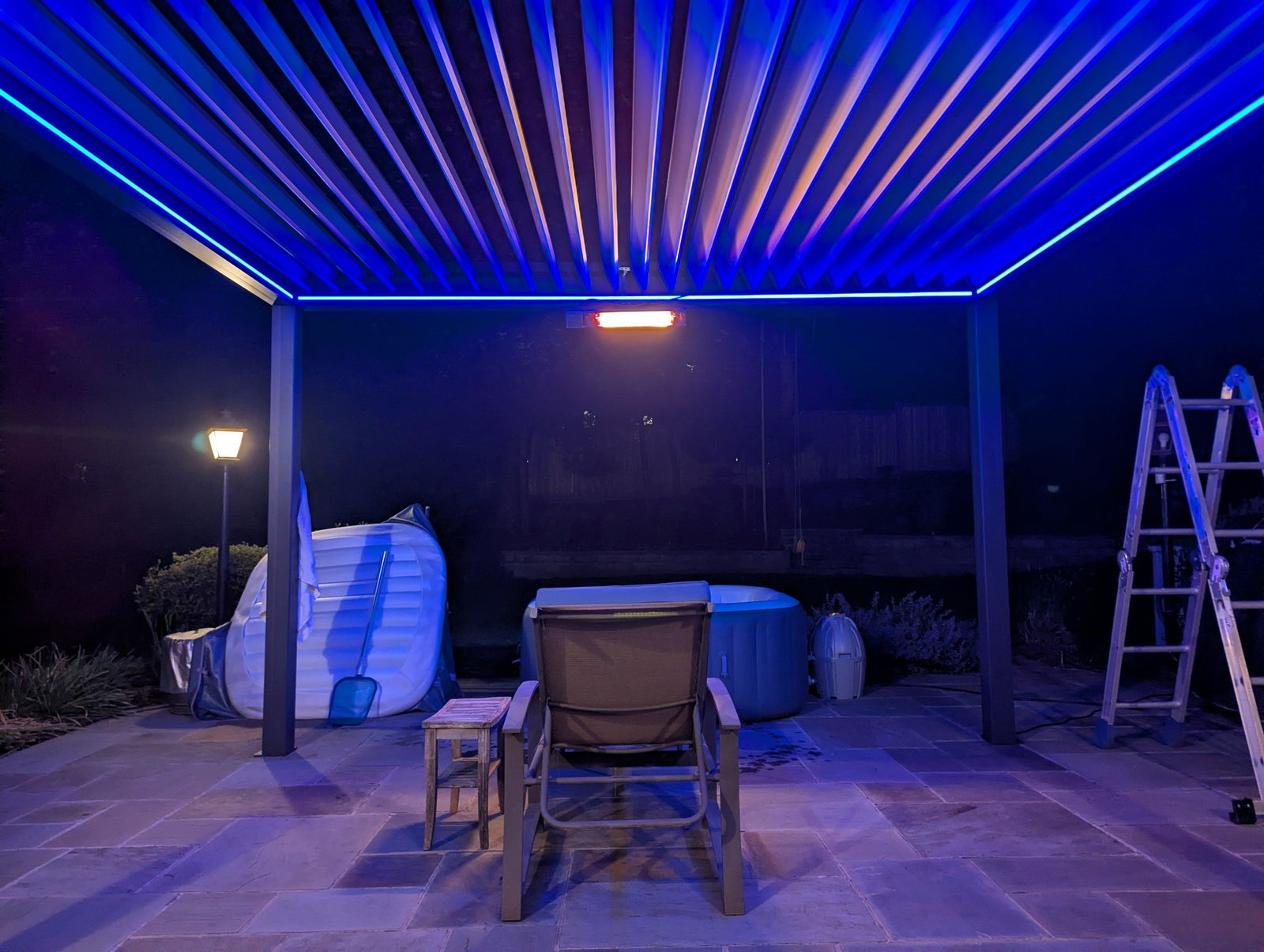 Motorized Pergola Kit with 360° LED Lighting | Sundream S3 | PERGOLUX