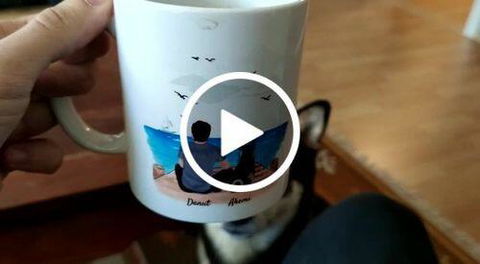 Happy family - personalized mug (1-4 children)