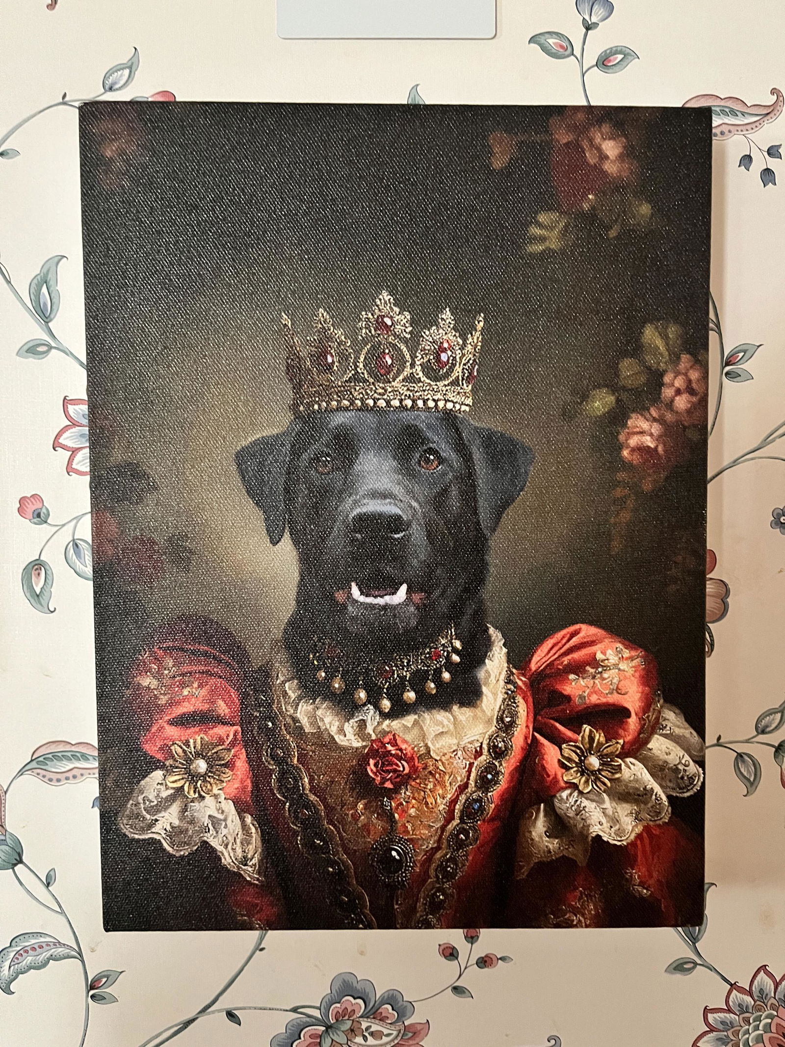 Customer photo of Ruff Crown King - Custom Pet Portrait