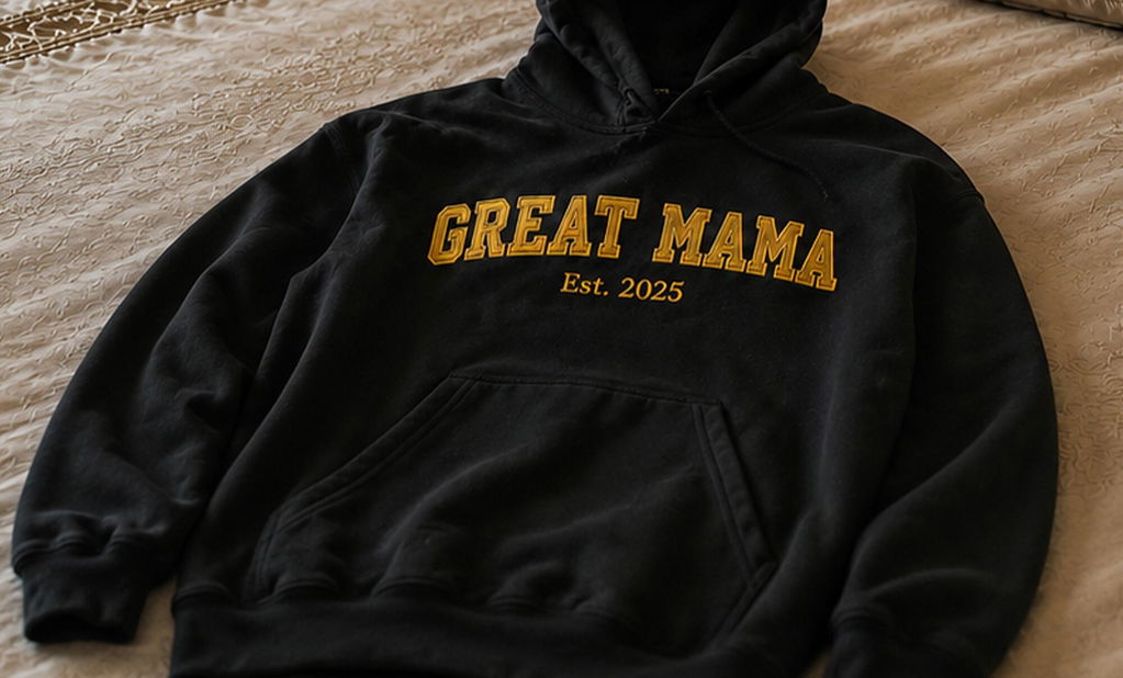 Personalized Dog Name and Portrait Embroidered Round Neck Sweatshirt