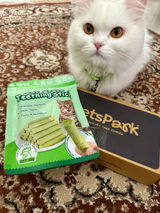 Cat Grass Teething Sticks for Hairballs  & Constipation (6 Sticks Pack)