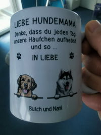 Häufchen - Personalisierte Hundetasse