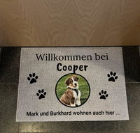 Willkommen Foto - Personalisierte Fußmatte