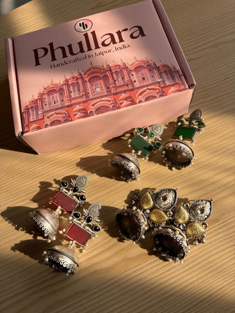 DUAL SHADE JHUMKAS