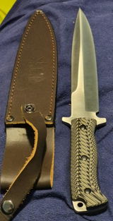 Tassie Tiger Pig Sticker Knife & Leather Sheath