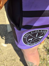 Footy Shorts - Black/Purple
