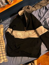 Half Zip Jumper -Black/Grey Stripe