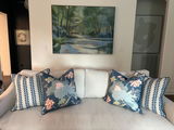 Lee Jofa Luzon Pillow in Sapphire.