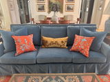 Scalamandre Nanjing Pillow - Mandarin, Blue